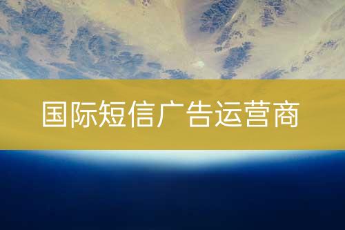 國際短信廣告運營商