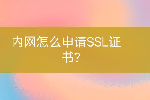 內(nèi)網(wǎng)怎么申請(qǐng)SSL證書(shū)？