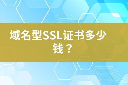 域名型SSL證書多少錢？