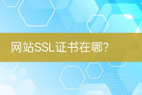 網(wǎng)站SSL證書在哪？