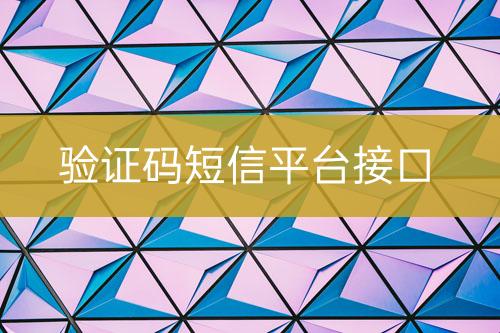 驗證碼短信平臺接口