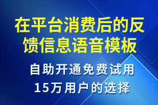 在平臺(tái)消費(fèi)后的反饋信息-資金變動(dòng)語音模板