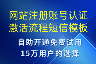 網(wǎng)站注冊(cè)賬號(hào)認(rèn)證激活流程-賬號(hào)開通短信模板