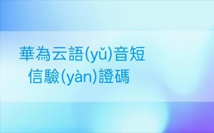 華為云語(yǔ)音短信驗(yàn)證碼